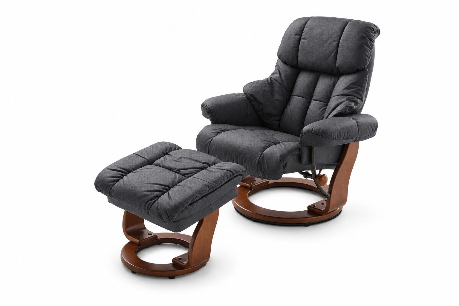 Robas Lund Relaxsessel CALGARY inkl. Hocker, bis ca. 135° neigbar, 360° drehbar, bis zu 130kg belastbar, ca. 90x104x91 cm