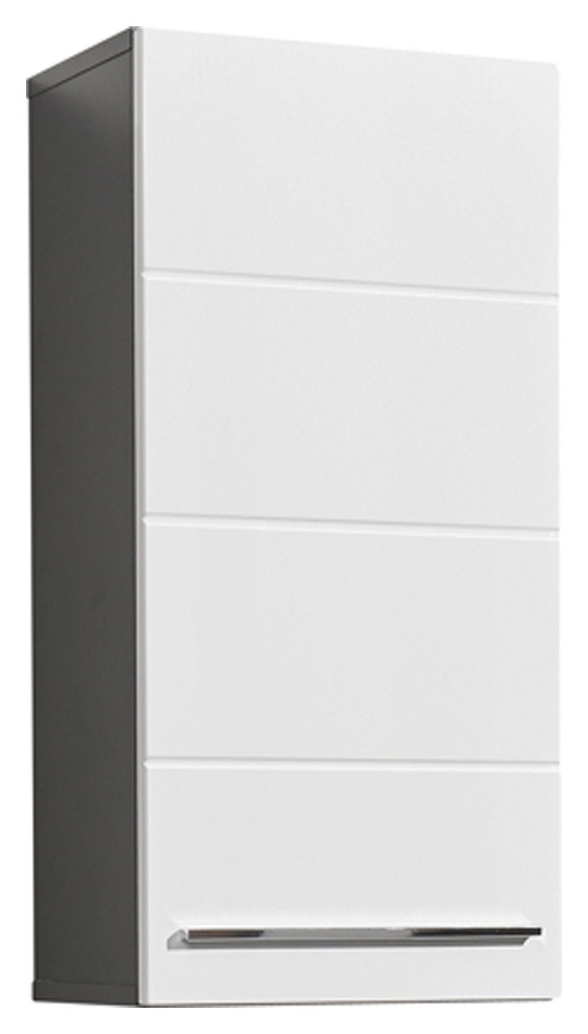 Hängeschrank Hängeschrank, GLACK, Schwarz, B 34 cm, T 23 cm, 1  höhenverstellbarer Einlegeboden im Inneren