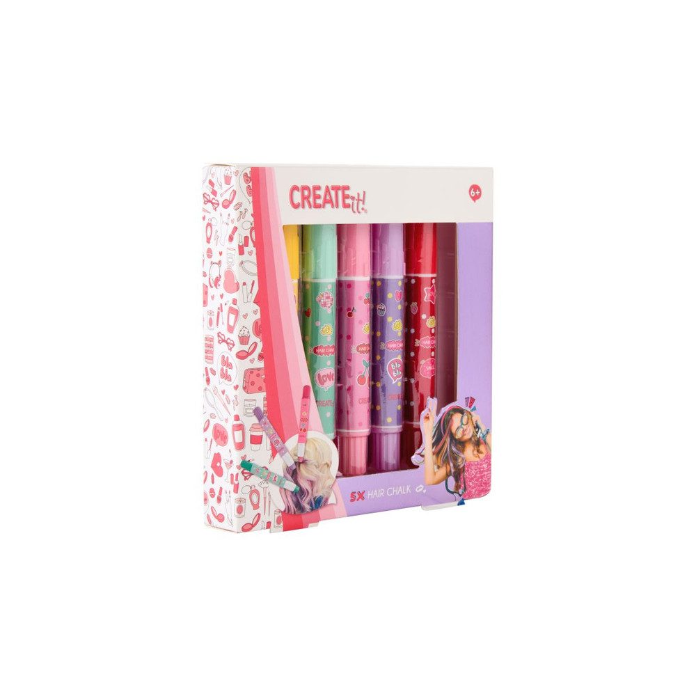 Canenco Schminkkopf CREATE it! - Haarkreide - 5 Farben (5-tlg)