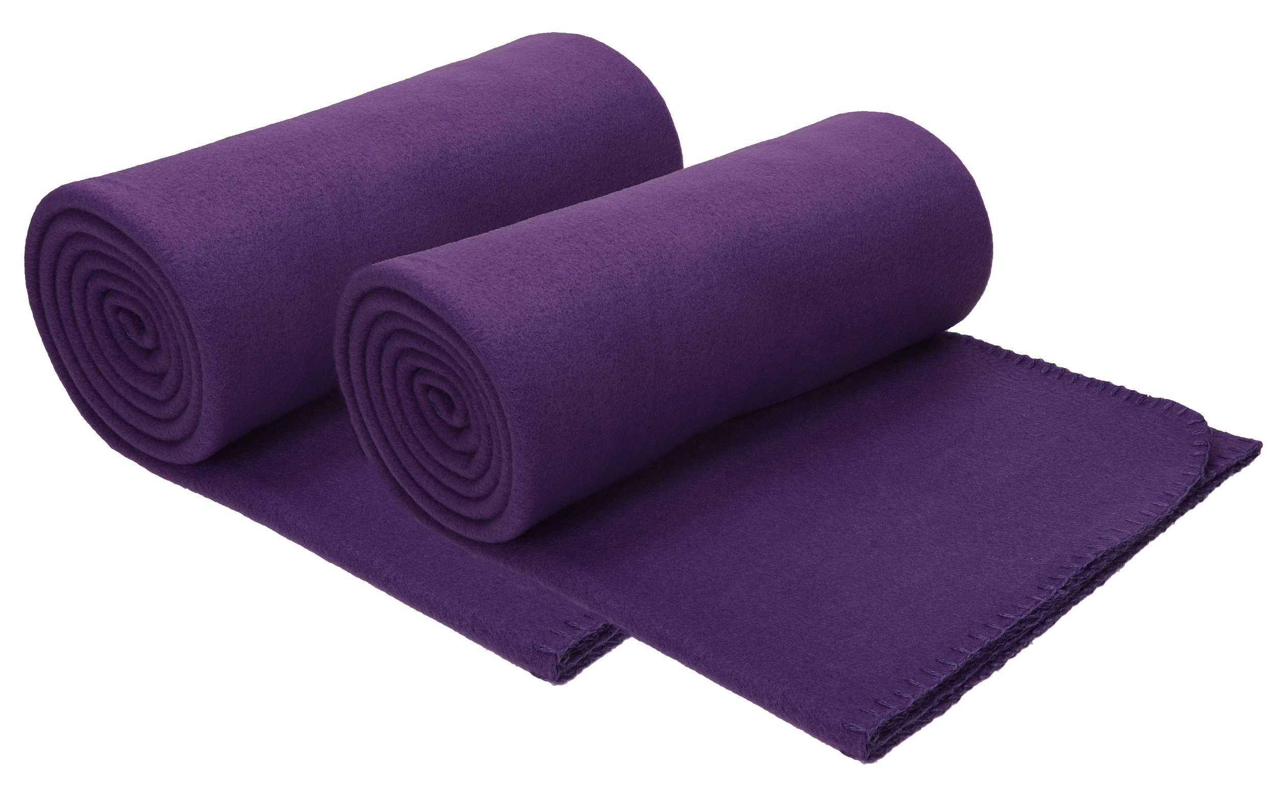 Wohndecke 2 Stück Fleecedecken Kuscheldecken Größe 130x170 cm, Betz