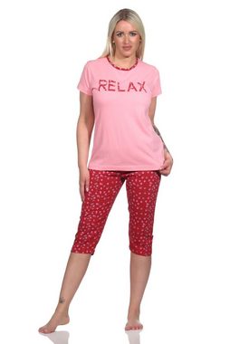 Normann Pyjama Damen Capri Pyjama, Schlafanzug "RELAX" - 122 204 10 757