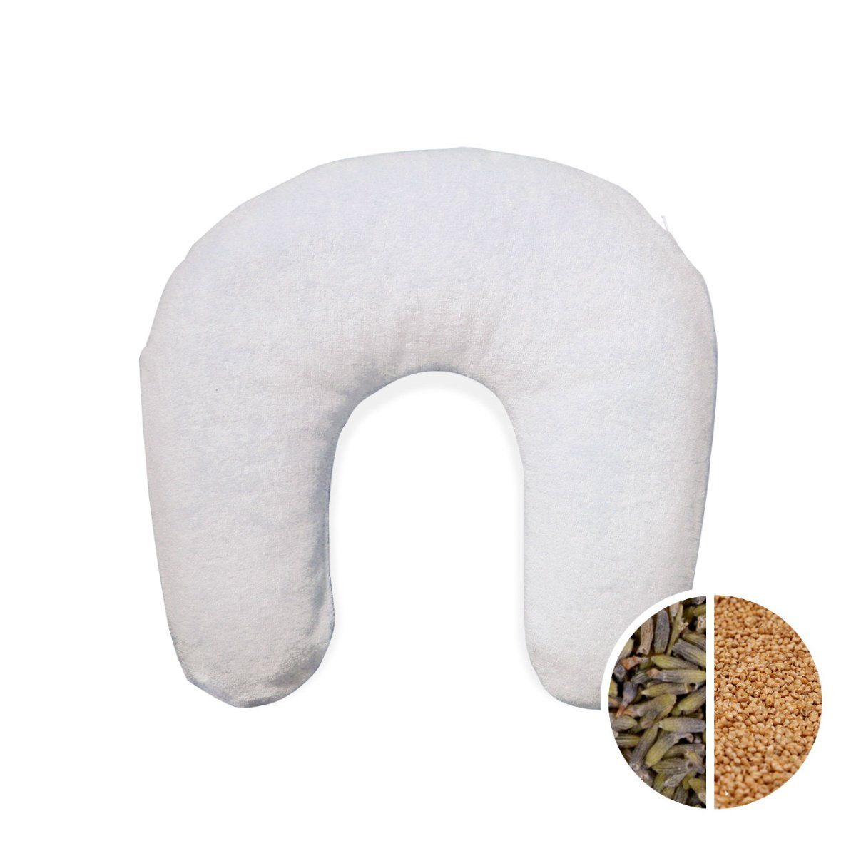 mudis Nackenstützkissen, Füllung: Bio Hirse (kbA) und Bio Lavendelblüten, Bezug: Baumwolle (Bio), Füllung variabel