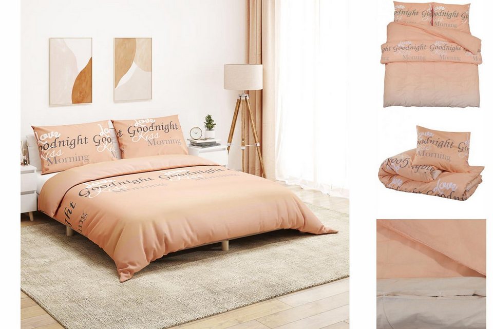 vidaXL Bettwäsche Bettwäsche-Set Rosa 260x240 cm Baumwolle, Bettbezug