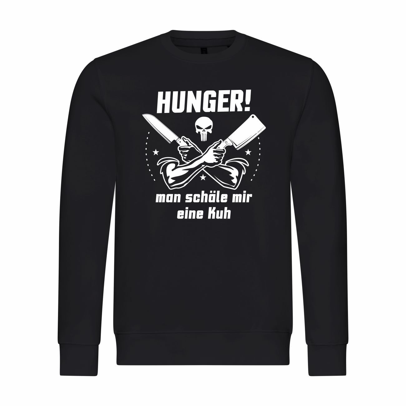 Kapuzenpullover Herren Pullover HUNGER Man schäle mir eine Kuh