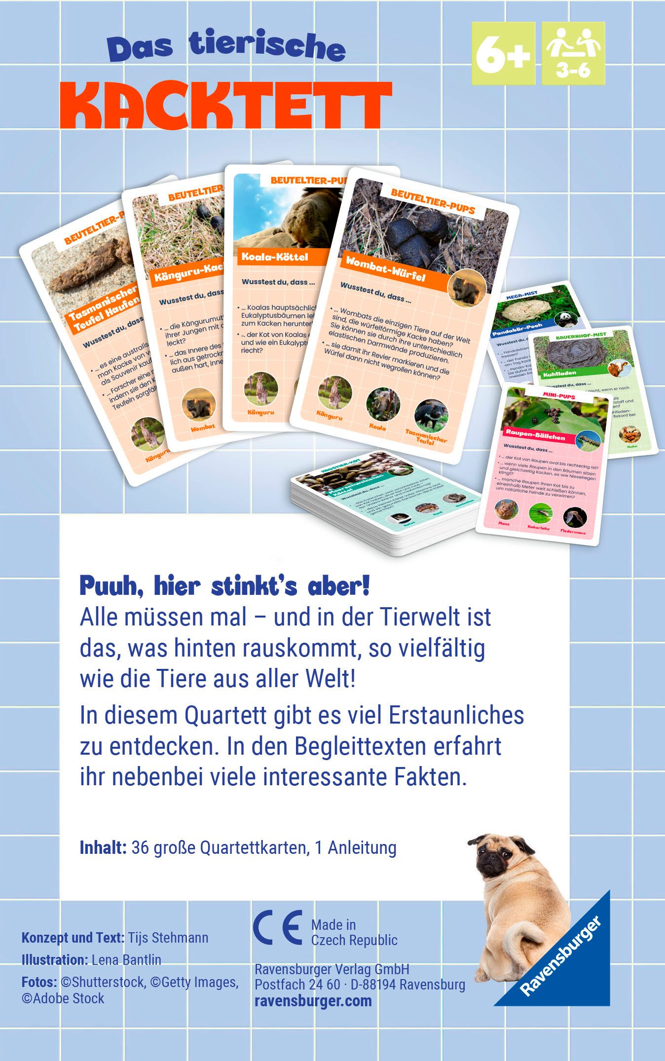 Ravensburger Spiel Das tierische Kacktett, Kinderspiel, Made in Europe