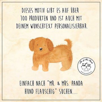Mr. & Mrs. Panda Kosmetiktasche Hund Flauschig - Weiß - Geschenk, Frauchen, Kulturtasche, Hunderasse, (1-tlg), Einzigartiges Design