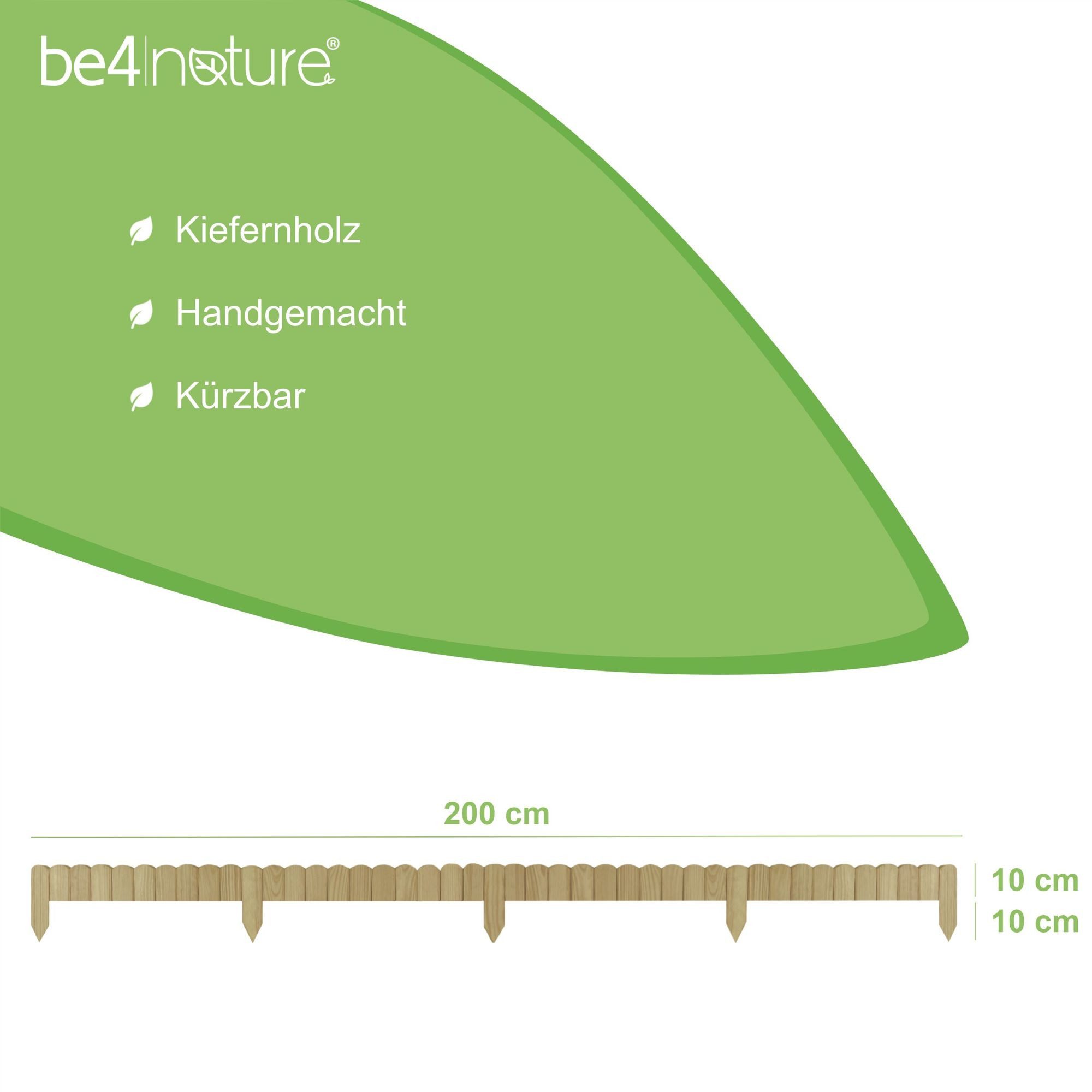 be4nature Palisade Rollborder Flexibler Holzzaun aus günstig online kaufen