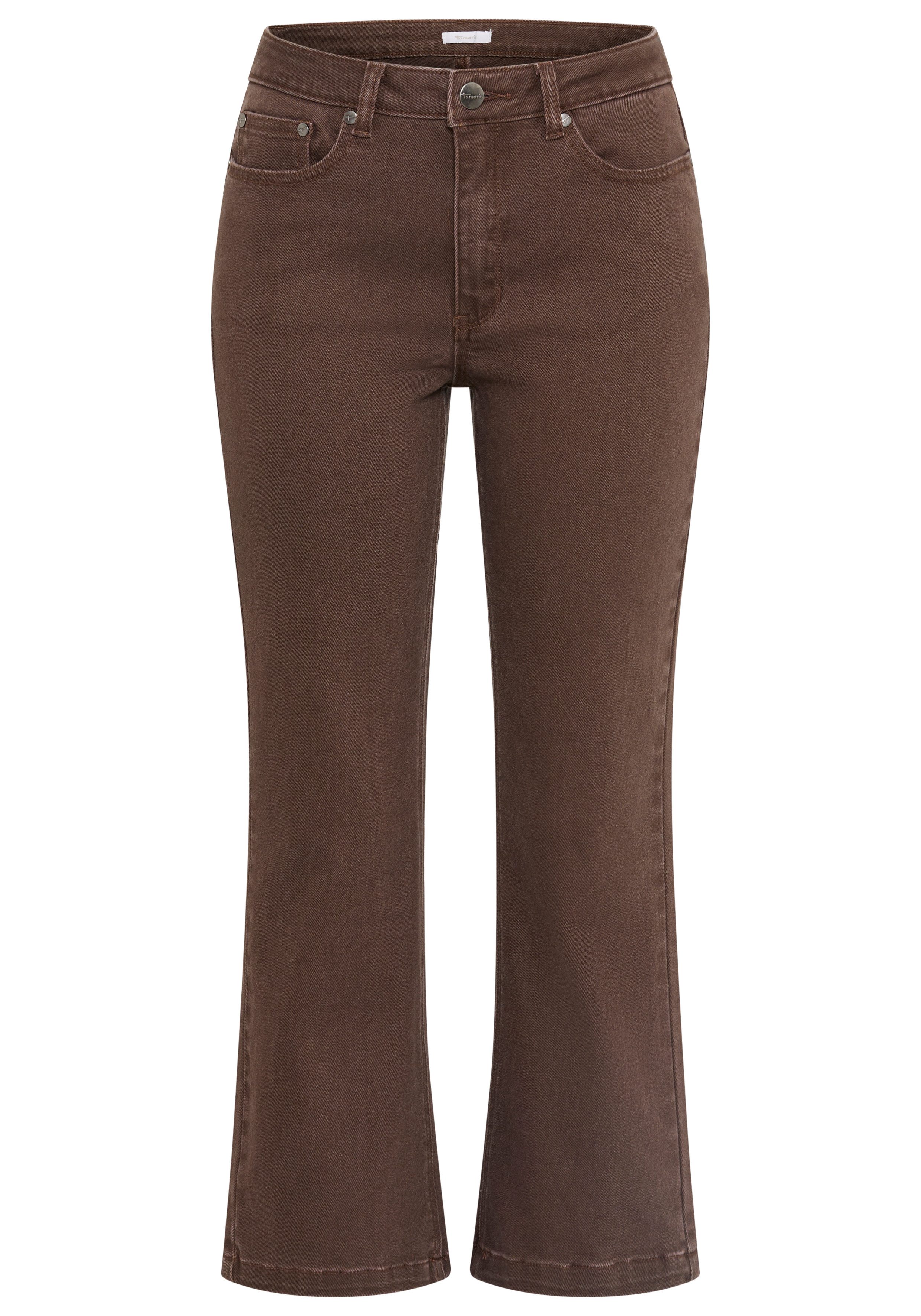Tamaris Weite Jeans mit leicht ausgestelltem Bein mit hoher Leibhöhe im cropped and flared Look – Bild 5 von 5