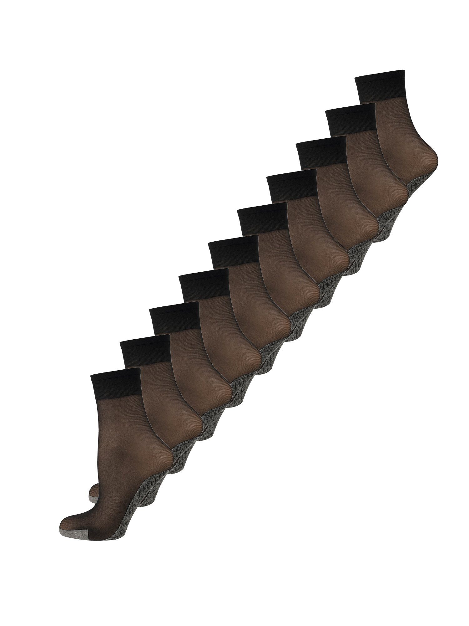 Nur Die Basicsocken Baumwollsohle (10-Paar) Socken günstig uni