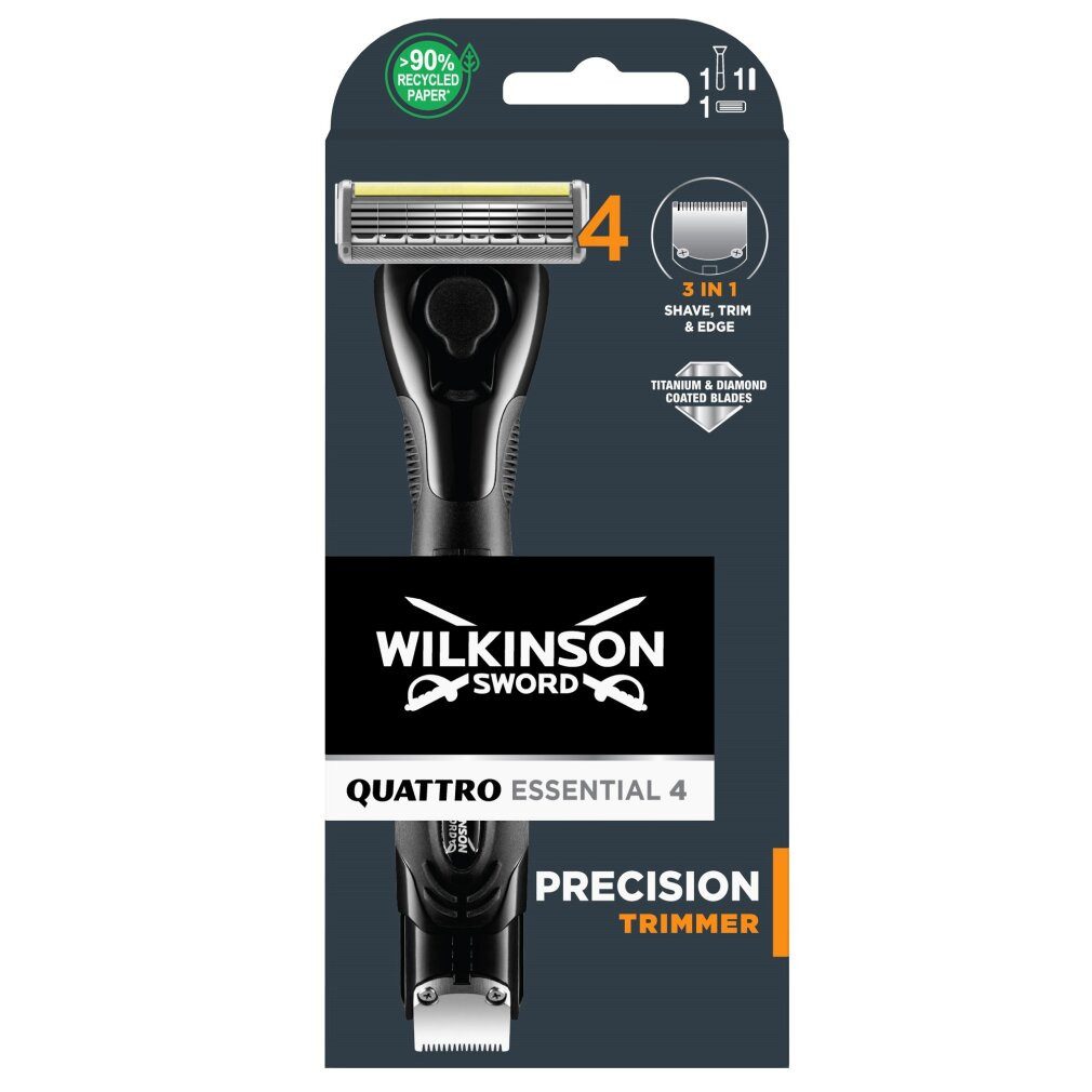 Wilkinson Körperrasierer Shaver for men Quattro Essential Precision Trimmer