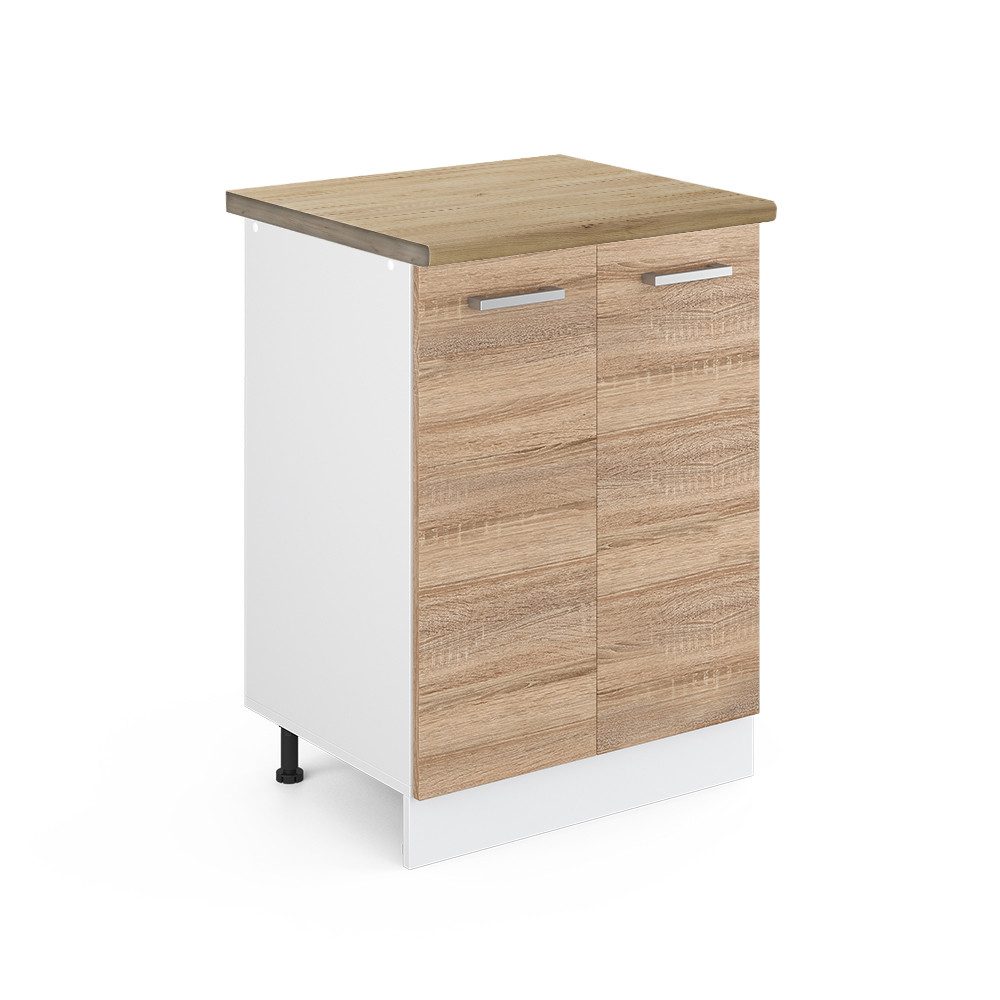 Vicco Unterschrank R-Line, Sonoma/Weiß, 60 cm günstig online kaufen