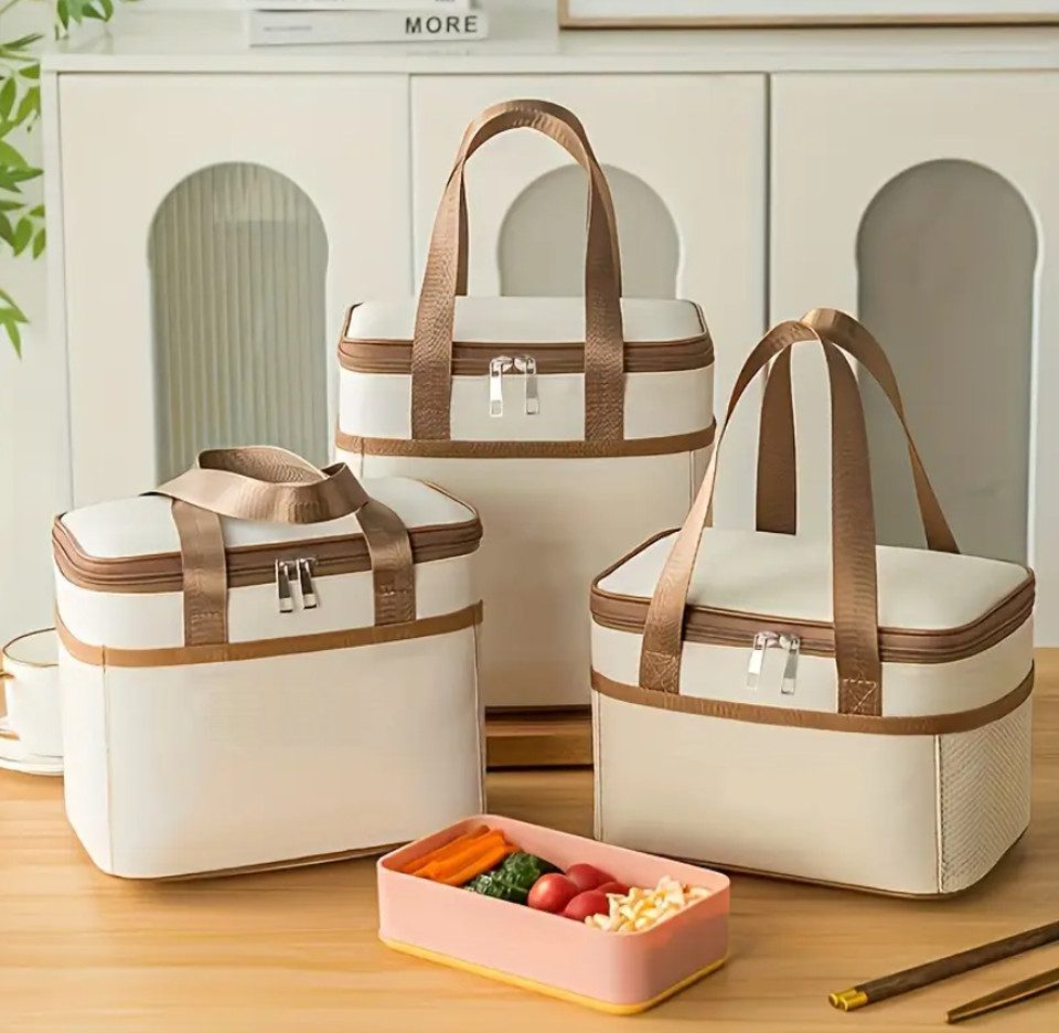 Coonoor Kühltasche Faltbare Kühltasche, Isoliertasche, Wärmeschutz-Lunchbag, praktische Picknicktasche, wiederverwendbar, ideal für Reisen – Bild 4 von 5