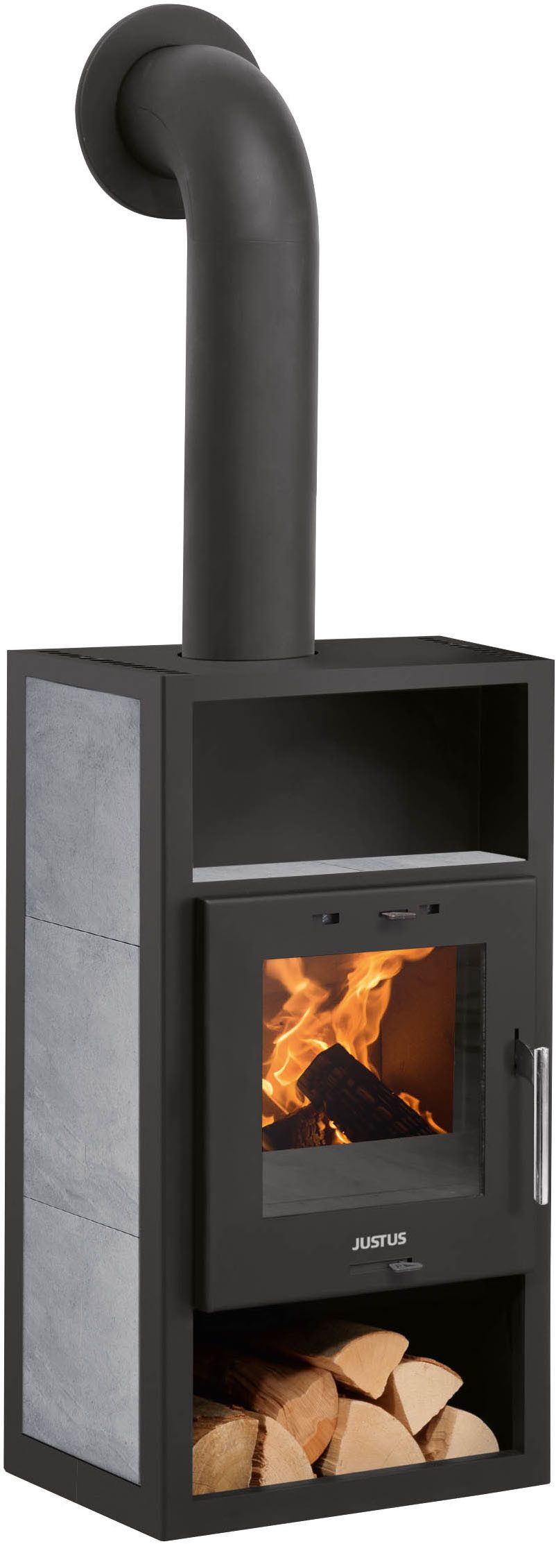 JUSTUS Kaminofen »Texas« Specksteinkeramik Korpus Stahl Schwarz, 6 kW, Zeit günstig online kaufen