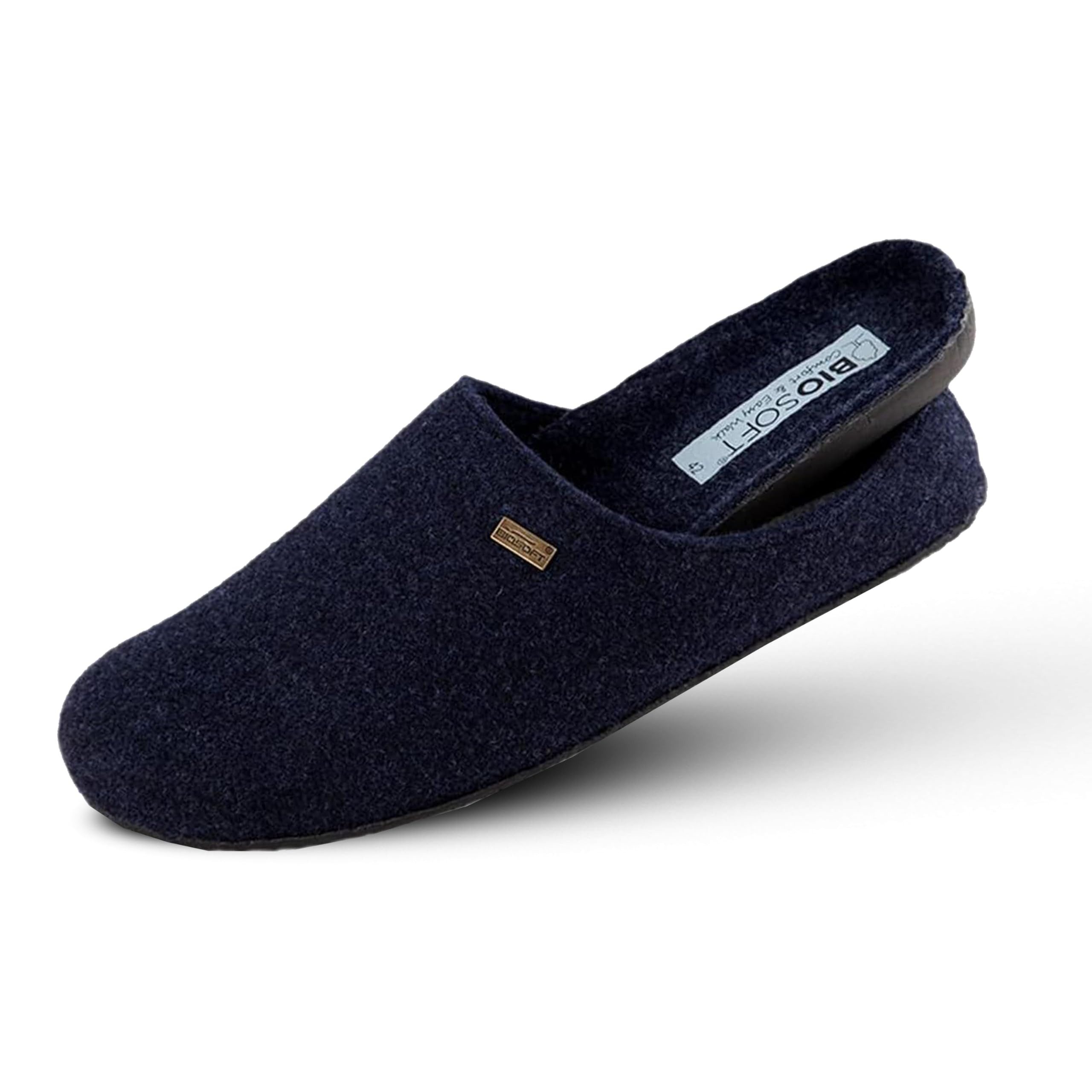Biosoft Comfort & Easy Walk Biosoft Filz Hausschuhe Herren Größe 42 - 46 Mister Cosy, Hausschuhe Hausschuh