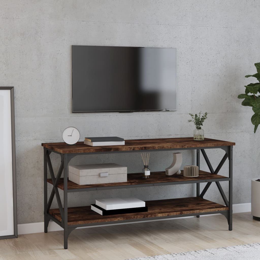 furnicato Beistelltisch TV-Schrank cm Holzwerkstoff (1-St) 100x40x50 Räuchereiche