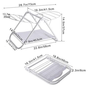 DOPWii Kleiderständer Faltbarer Wäscheständer, Platzsparende Kleiderständer, für Zuhause, Bodenstehende Kleiderbügel