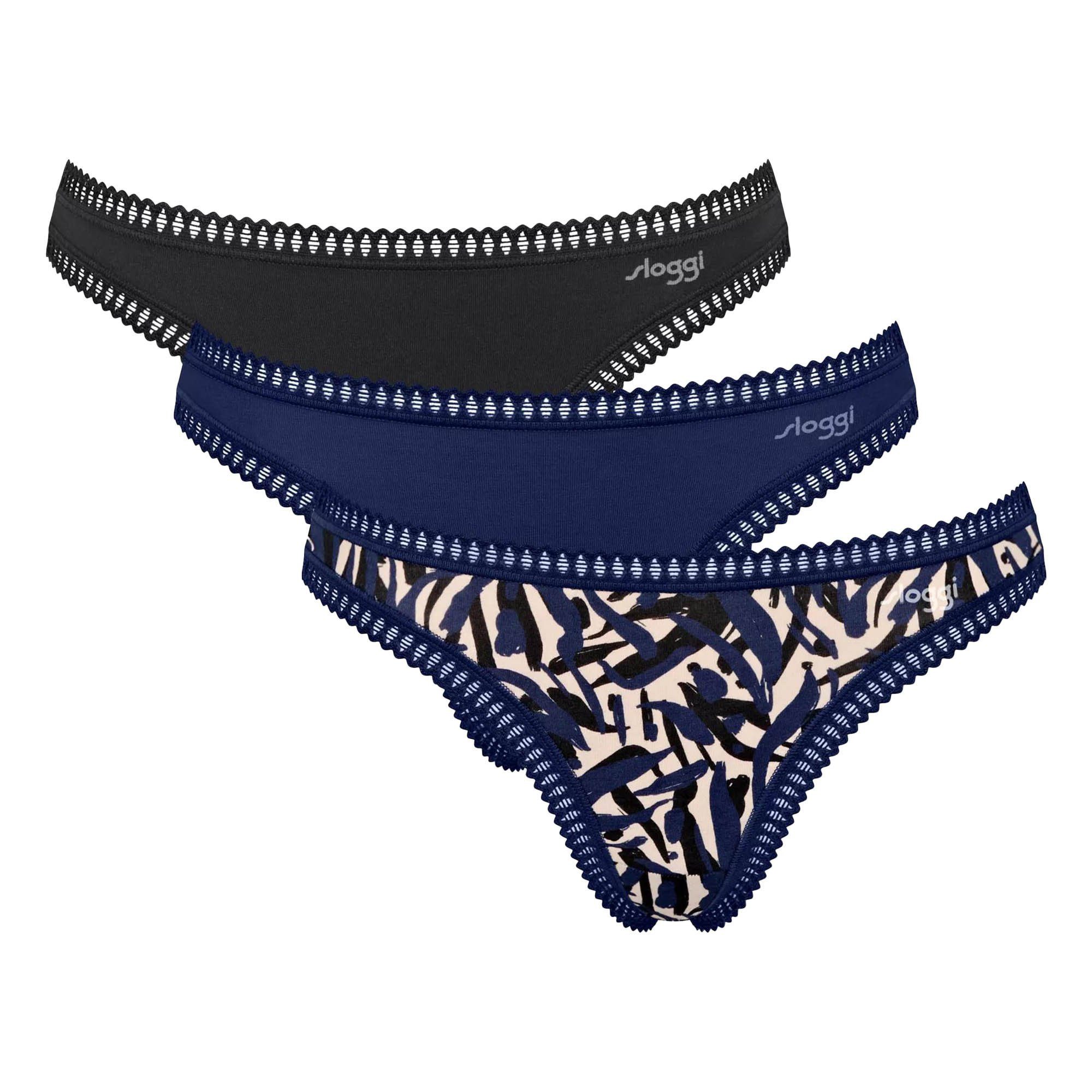 String Damen String 3er Pack Baumwolle