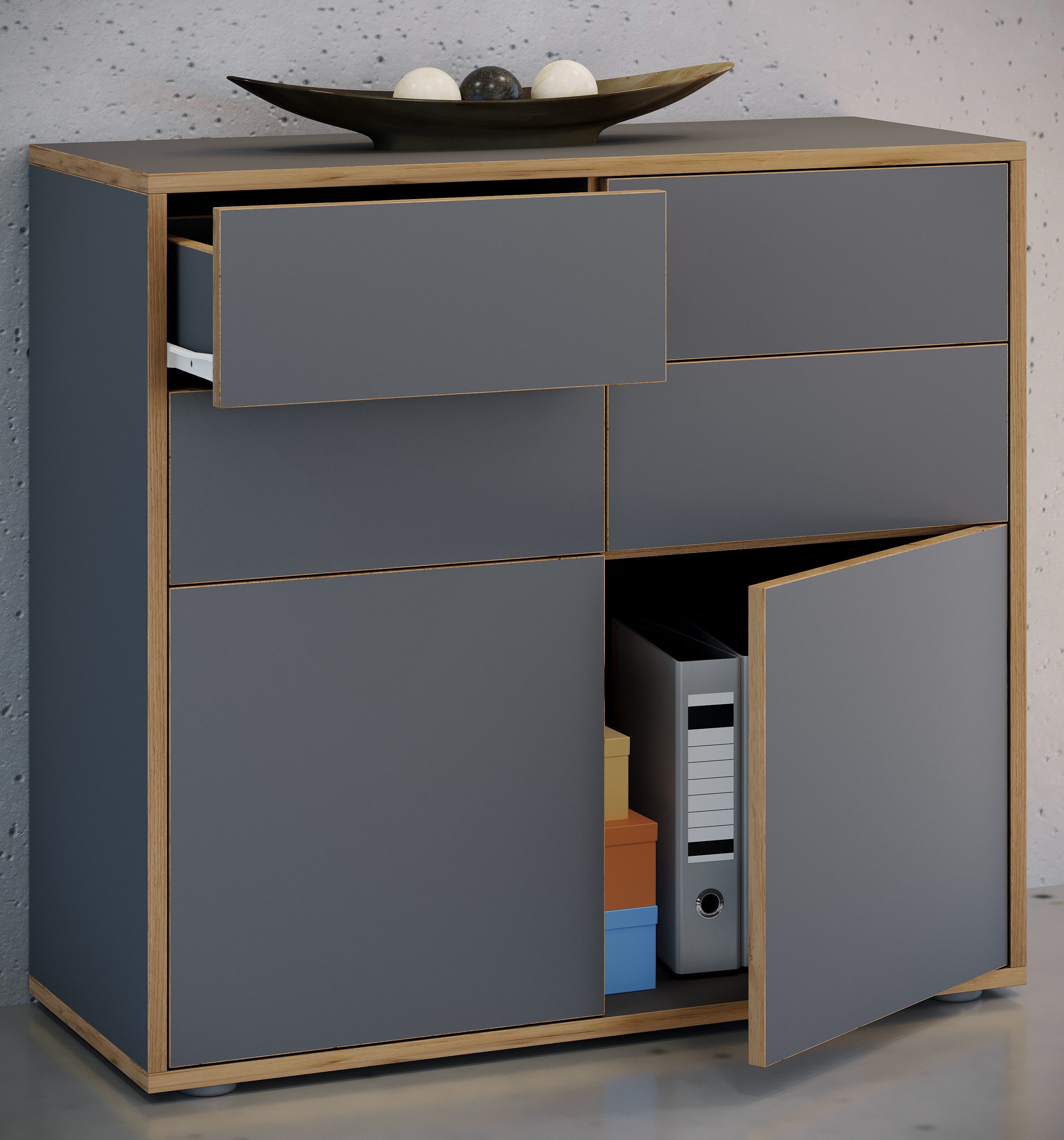 VCM Kommode Holz Kommode Sideboard Salia Breite 100 Schublade