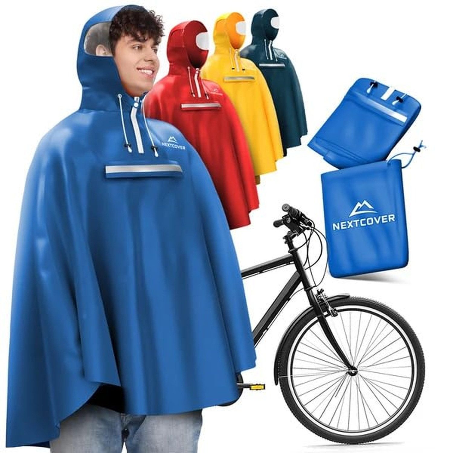 Nextcover Regenponcho NEXTCOVER® NEU Regenponcho Fahrrad für Damen & Herren
