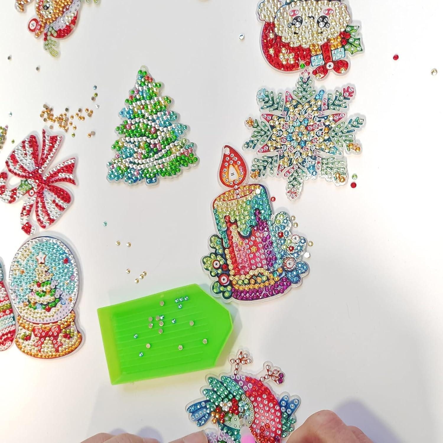 LuxusKollektion Küchenorganizer-Set Schlüsselanhänger 5D DIY Kinder 14 Set Diamond Painting Weihnachten – Bild 5 von 5