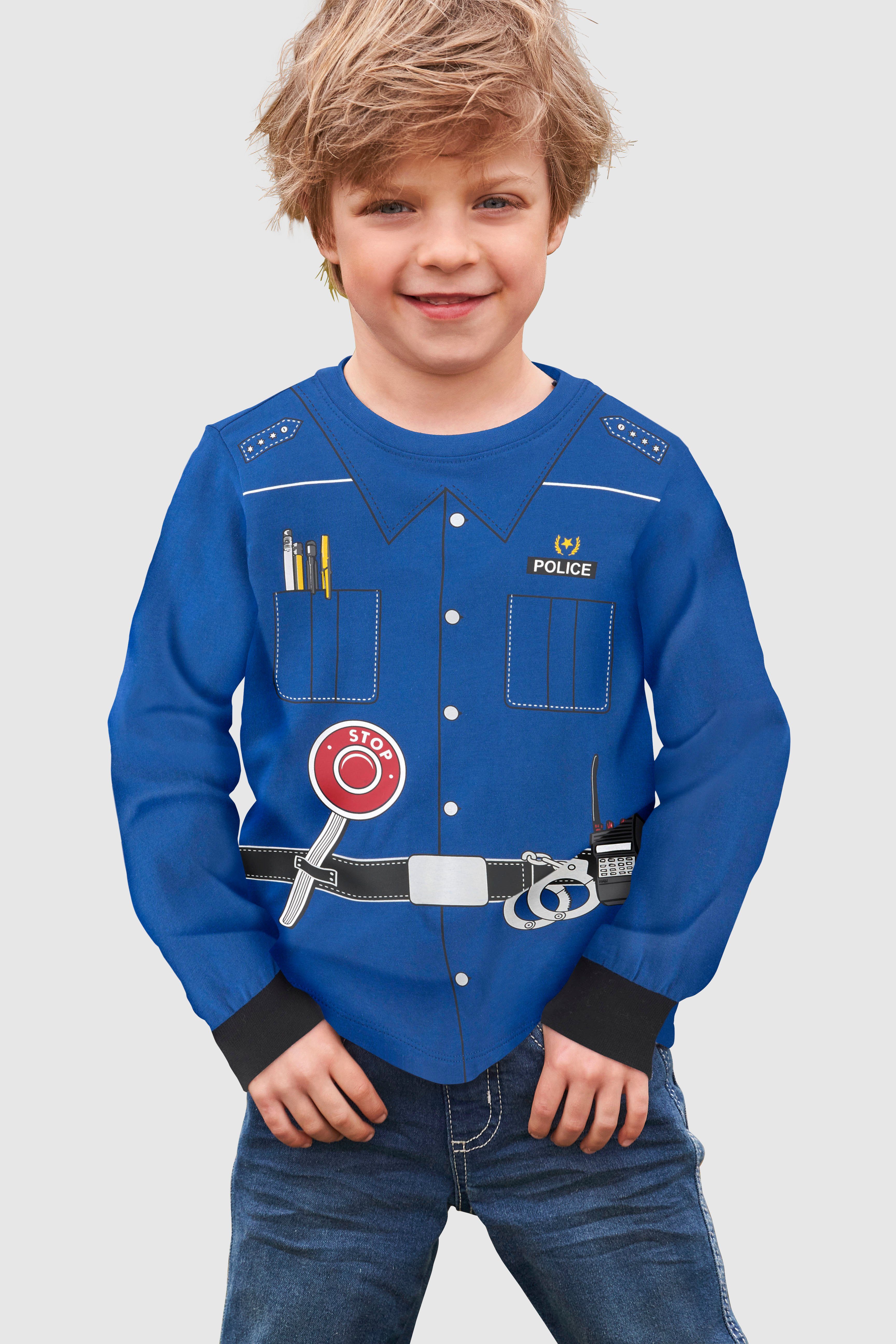 Extrem beliebt zu günstigen Preisen KIDSWORLD Langarmshirt Uniform-Druck POLIZEI