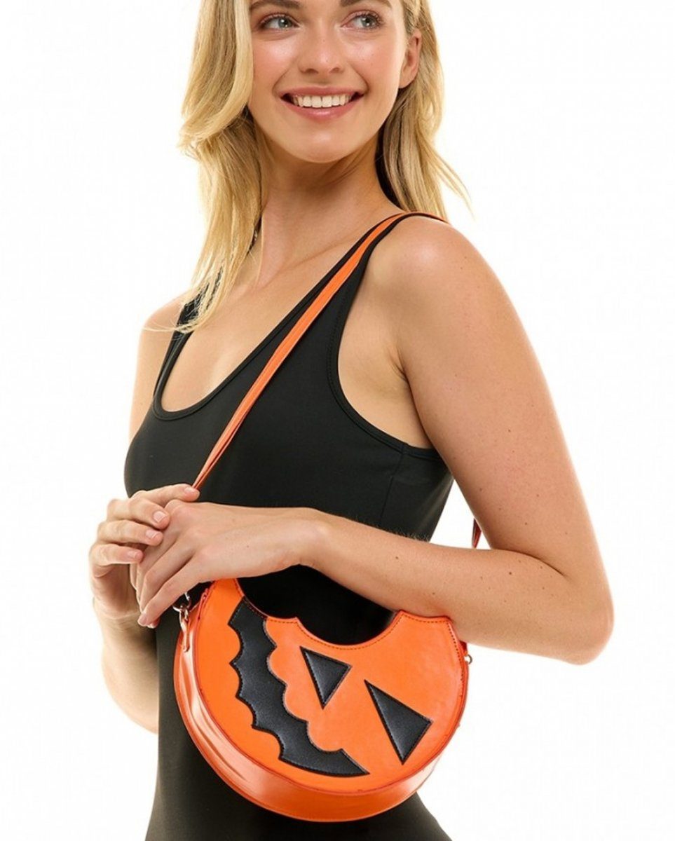 Horror-Shop Kürbis als Halloween Kostümzubehör Handtasche Dekofigur
