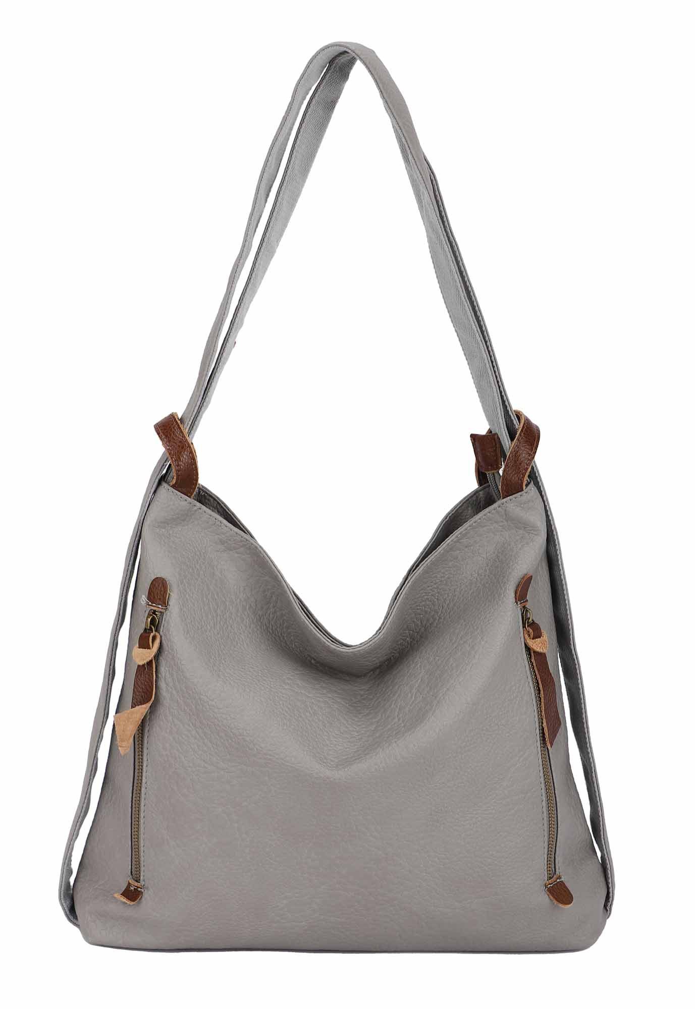 ITALYSHOP24 Schultertasche Damen Rucksack Handtasche Schultertasche, günstig online kaufen
