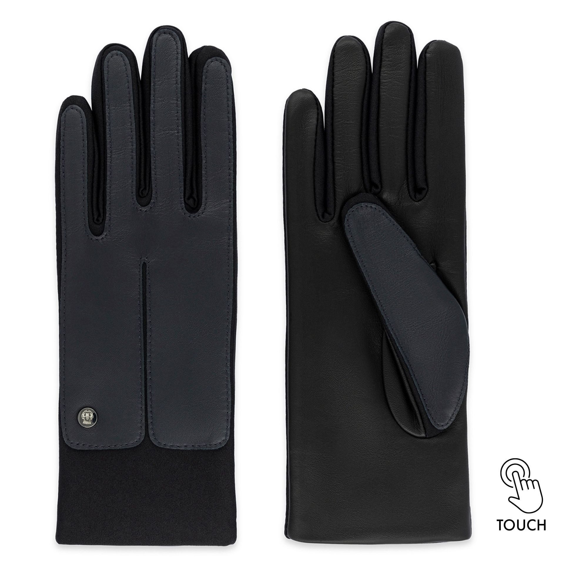 Roeckl Lederhandschuhe STOCKHOLM TOUCH Fingerhandschuhe mit Strickbund und Touch-Funktion