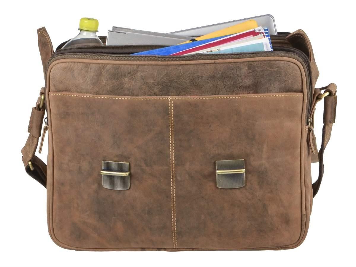 Greenburry Aktentasche Vintage, Businesstasche, Notebooktasche, für Herren, rustikal
