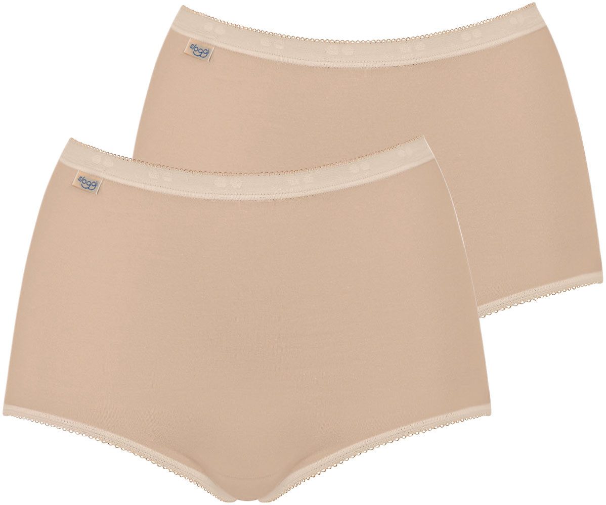 sloggi Maxislip Basic+ (2er Pack) perfekter Sitz, Baumwollmix, elastisch, weiche Nähte