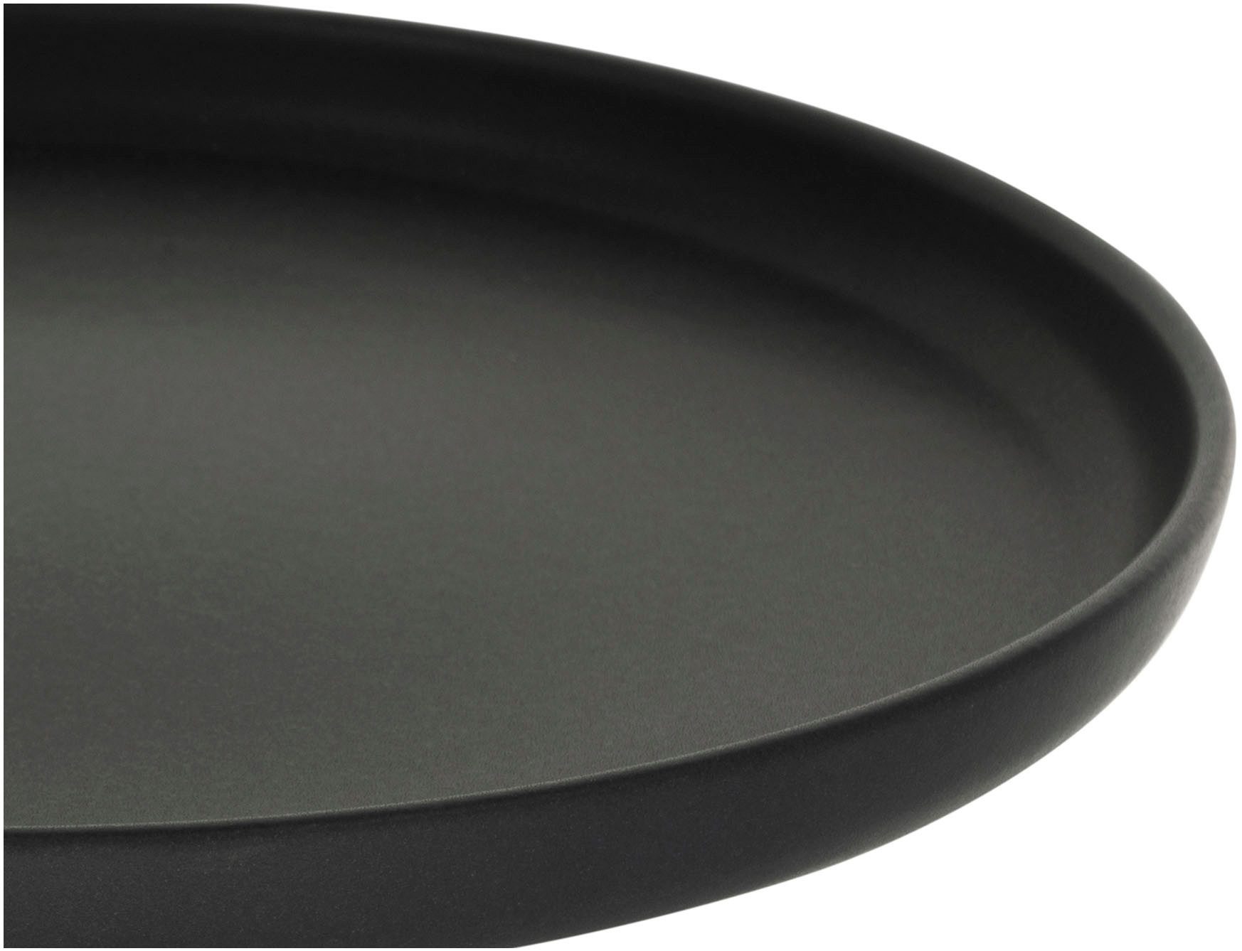 CreaTable Tafelservice Teller Set, Geschirr-Set Uno Black (12-tlg), 4 Personen, Steinzeug, Service, schwarz, seidenmatte Spezialglasur,12 Teile, für 4 Personen