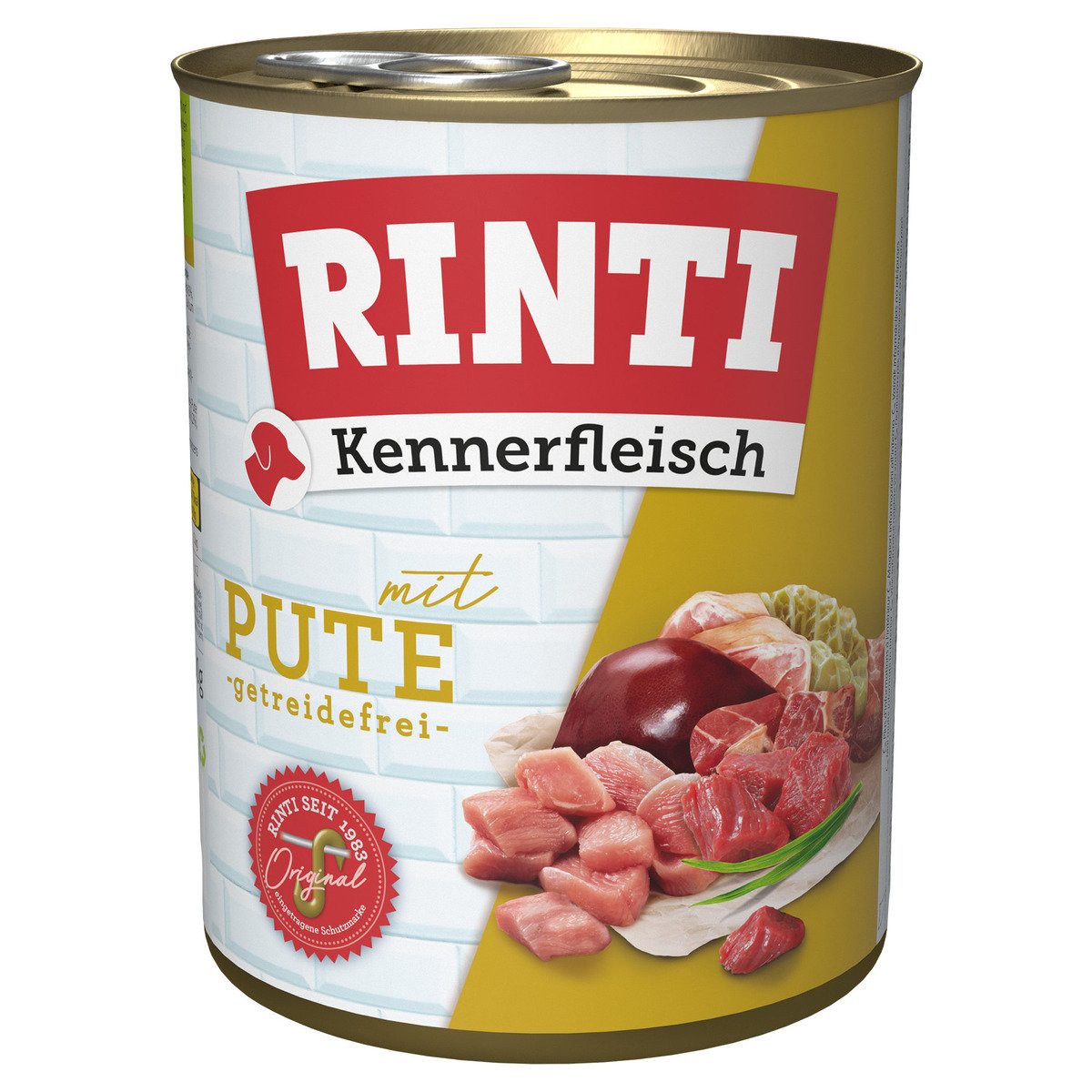 Rinti Kennerfleisch mit Pute 800 g - 12 Stück, Nassfutter für: Hund von Rinti