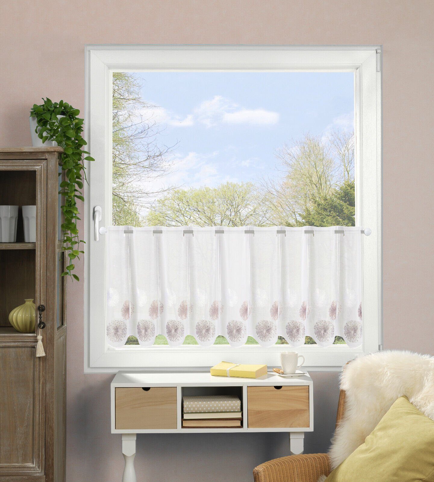 Clever-Kauf-24 Scheibengardine Batist transparent, Größe: HxB günstig online kaufen
