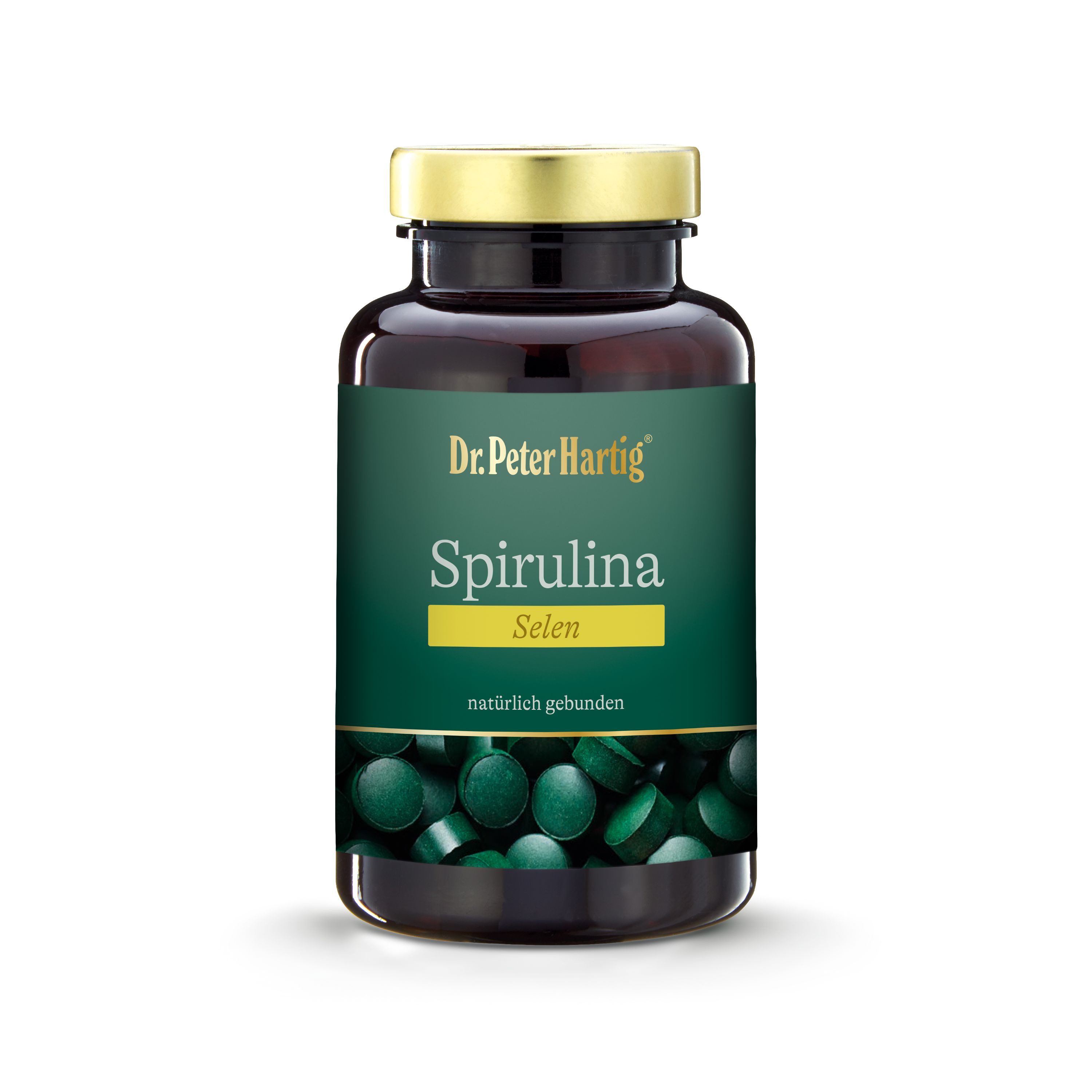 Dr. Peter Hartig Spirulina Selen, unterstützt Immunsystem und Schilddrüse, vegan Presslinge, 360 Presslinge, 6-Monats-Vorrat, à 72 g