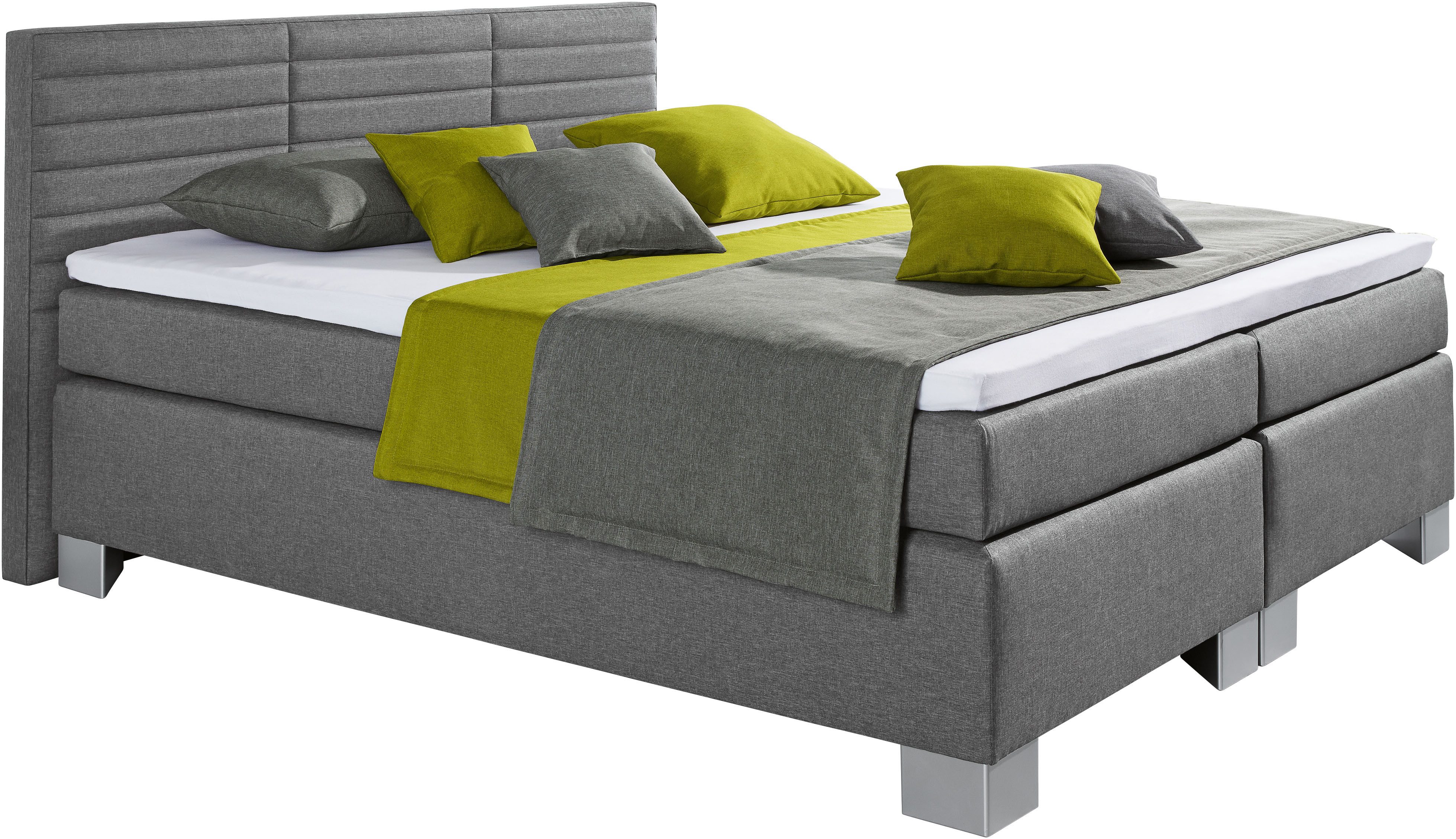 hapo Boxspringbett ATLANTA mit hohem Kopfteil (Topper separat erhältlich), erhältlich in verschiedenen Breiten, Farben & Matratzenarten
