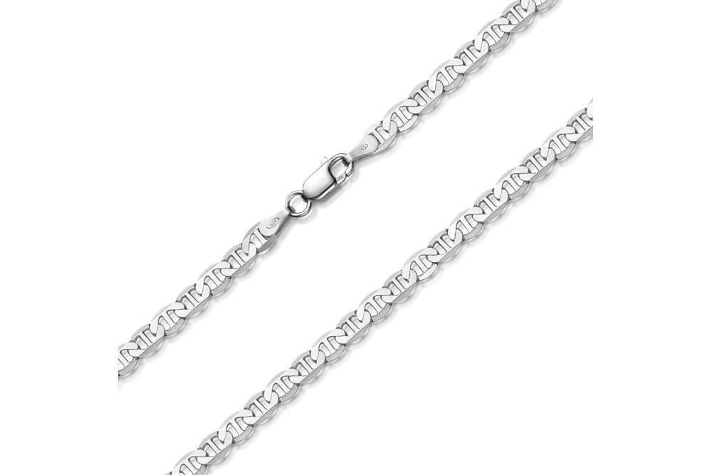 Silberkettenstore Silberkette Stegpanzerkette 4mm - 925 Silber, Länge wählb günstig online kaufen