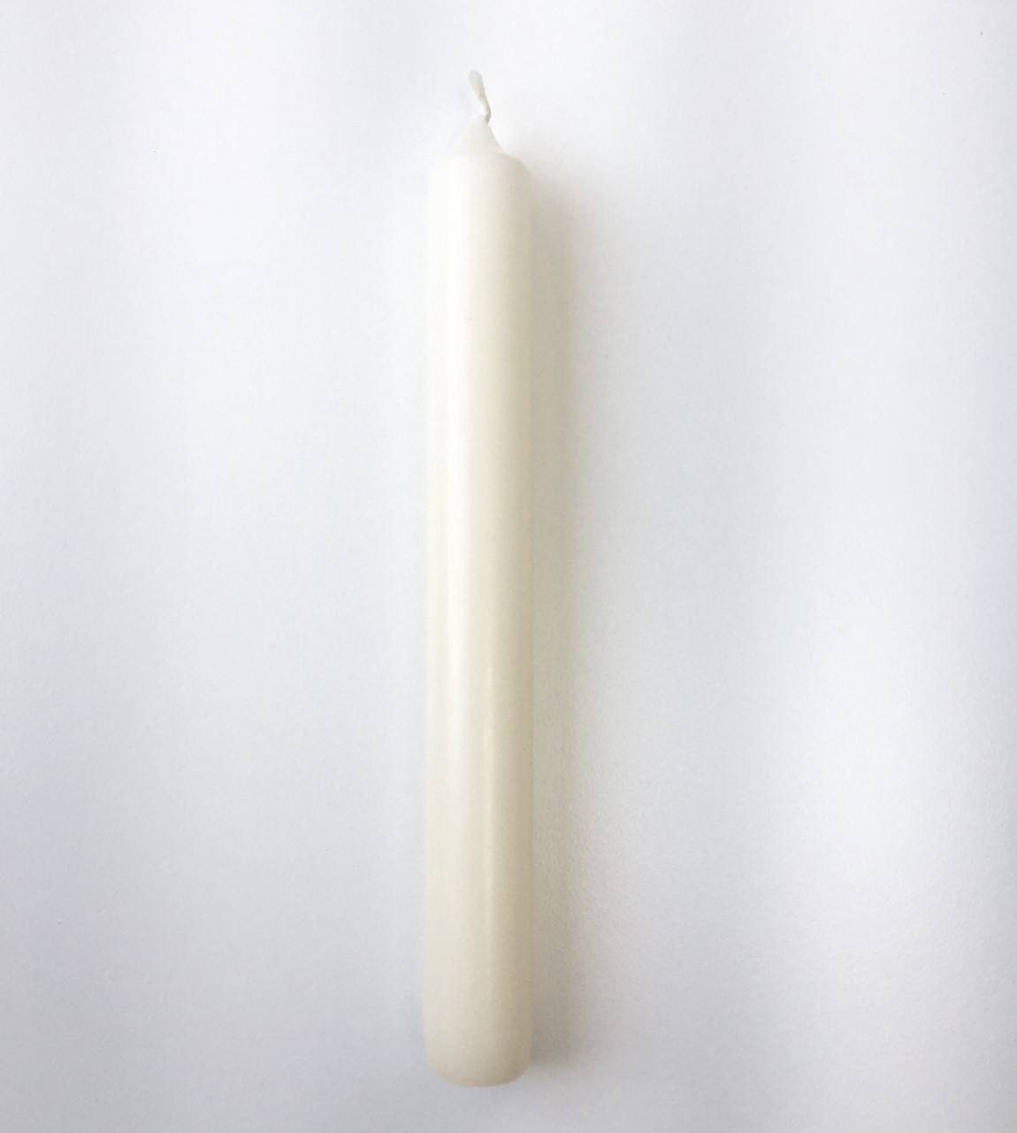 INNA-Glas Tafelkerze Stabkerze Charlotte, creme, 18,5cm, Ø 2,1cm, 6,5h - Made in Germany