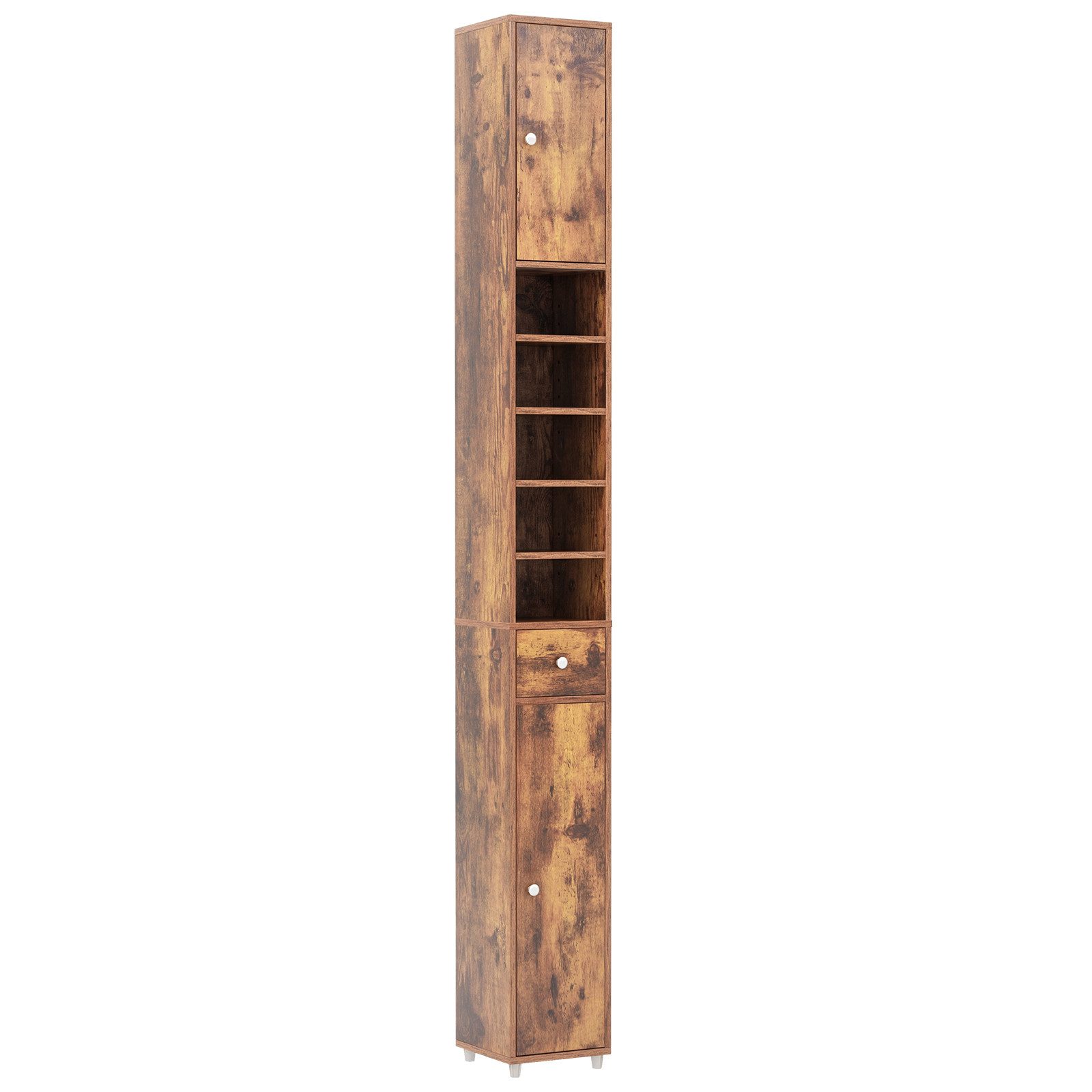 COSTWAY Hochschrank Badschrank schmal, mit Schublade, günstig online kaufen