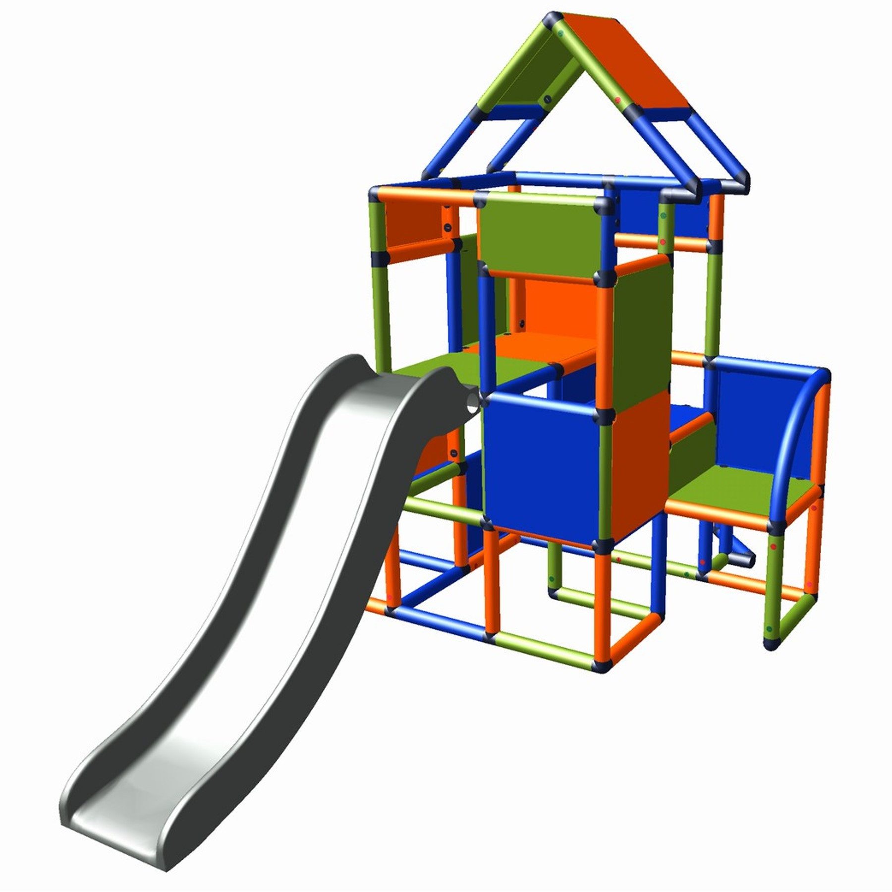 move and stic LISA großer Turm mit Rutsche Konstruktions-Spielset, In- und Outdoor