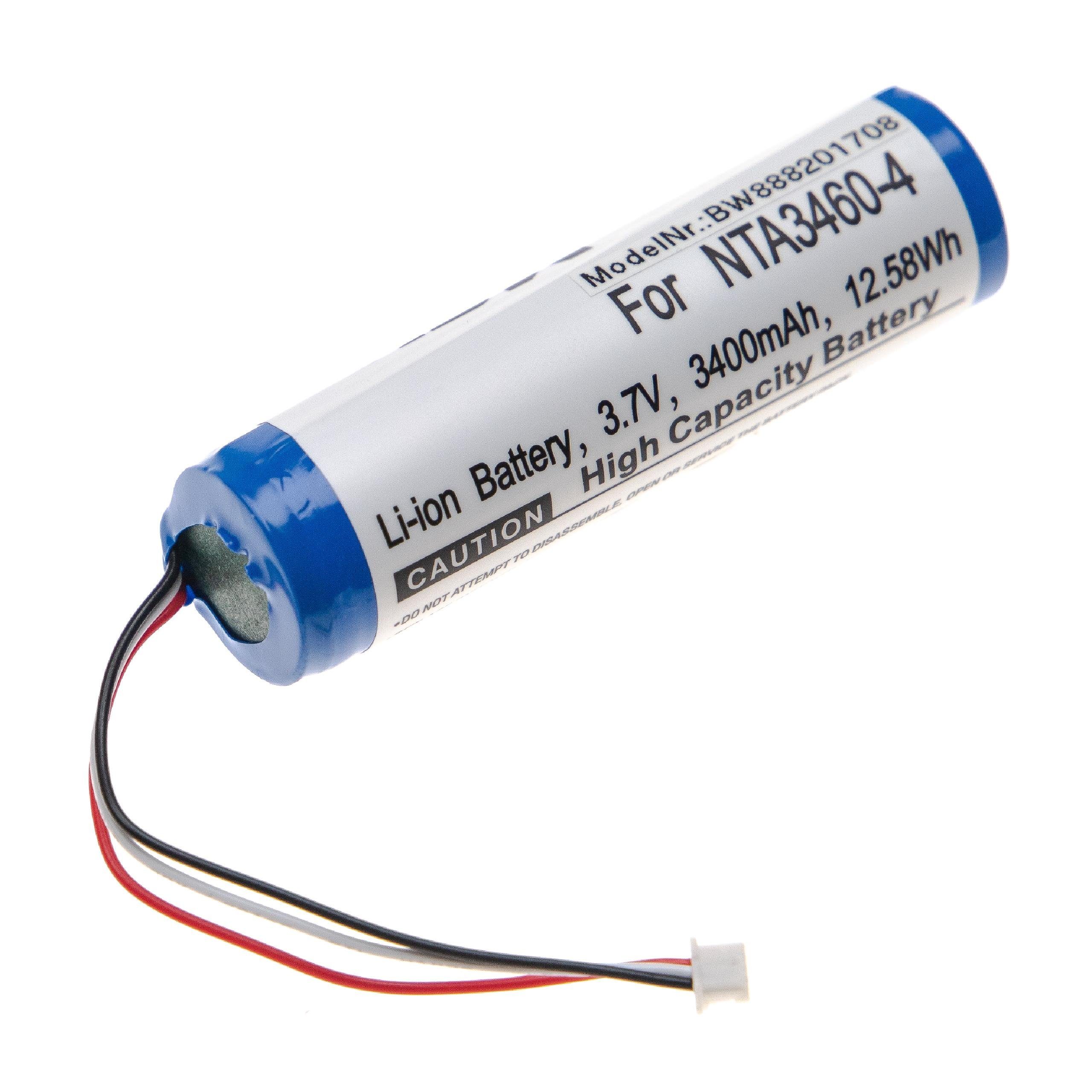 vhbw Ersatz für Philips NTA3460-4, NTA3459-4 für Akku Li-Polymer 3400 mAh (3,7 V)