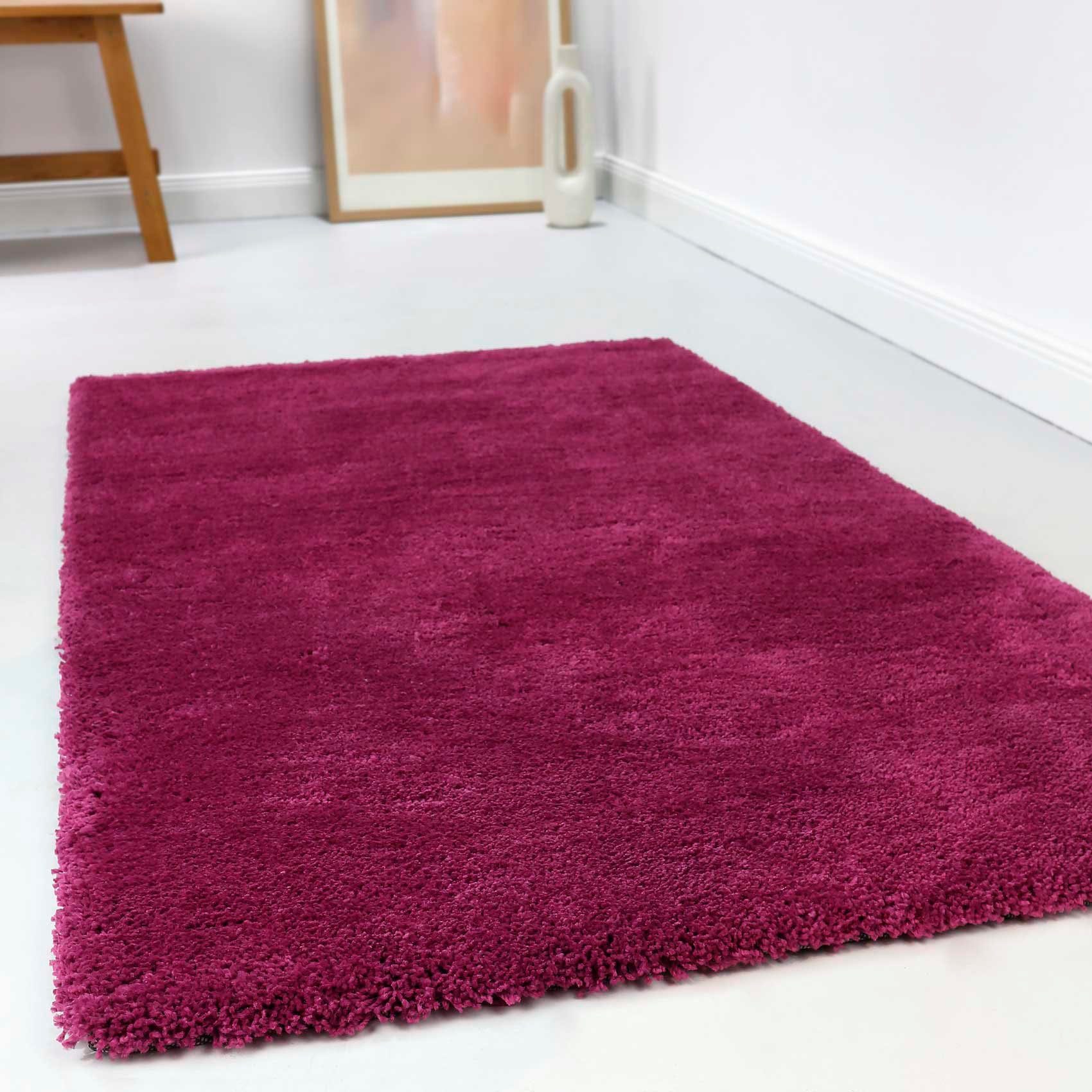 dichter Relaxx, rechteckig, Farbauswahl, mm, sehr Wohnzimmer, Esprit, Hochflor-Teppich Hochflor große 25 weicher pink/violett Höhe: