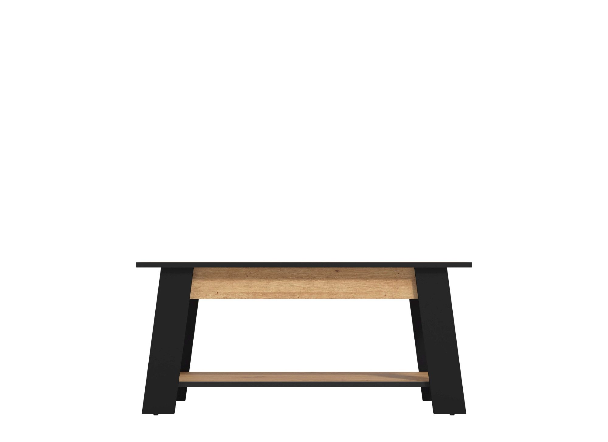 Home affaire Couchtisch Piave Kaffeetisch, 101 cm, in trendigen Farben, modern, mit Ablage, rechteckig, Artisan Eiche, ideal für kleine Räume