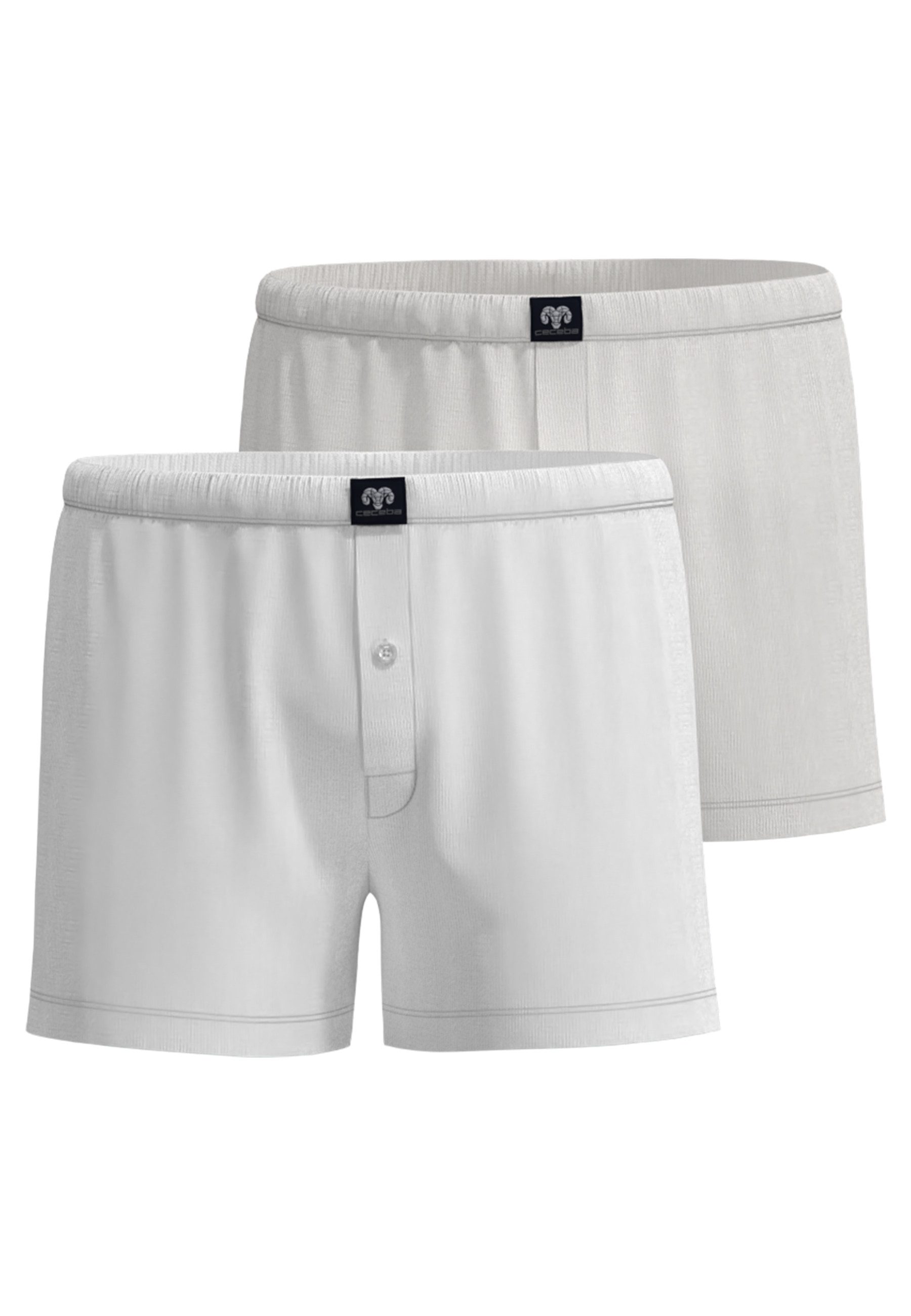 CECEBA Boxershorts CECEBA Herren Boxershort weiß uni 2er Pack (2-St) günstig online kaufen