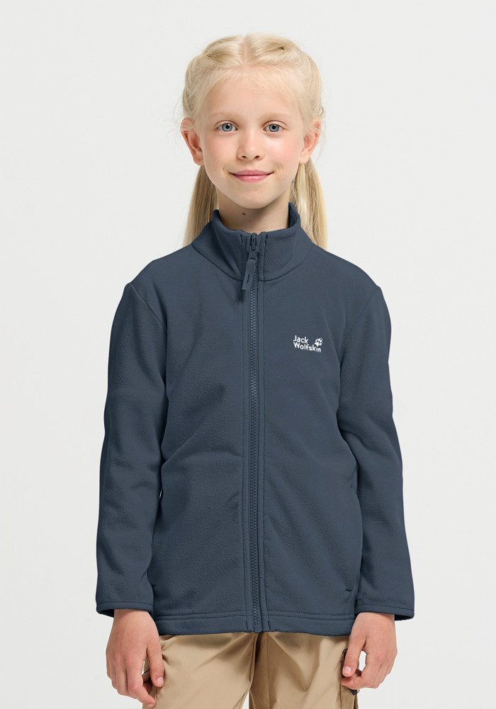 Jack Wolfskin Fleecejacke TAUNUS 100 FZ K winddicht, atmungsaktiv, Übergangsjacke