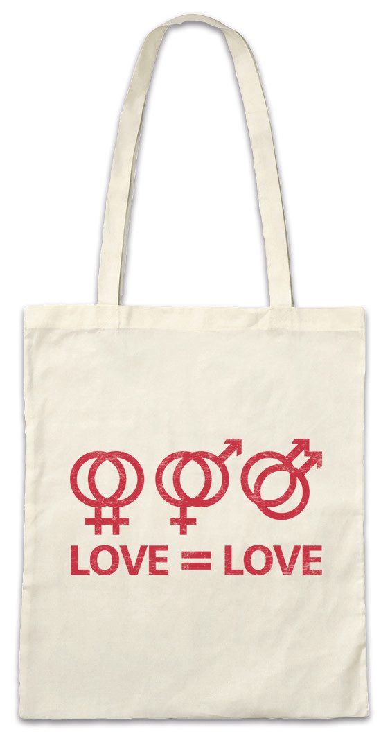 Beuteltasche Love Love Stofftasche Queer Gay Schwul Lesbian Homosexuell LGBTQ Trans
