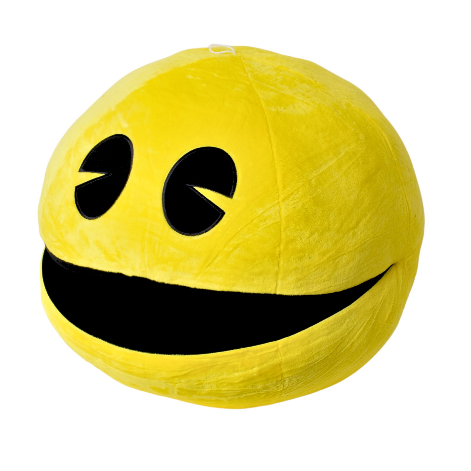 TE-Trend Kuscheltier Pac-Man Kissen XXL Kuschelkissen Emoji Dekokissen Zierkissen gelb