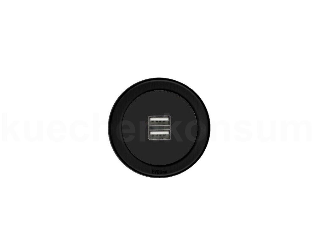 Schulte Elektrotechnik Schulte EVOline One Einbau USB Charger 00.012 schwarz USB-Ladegerät