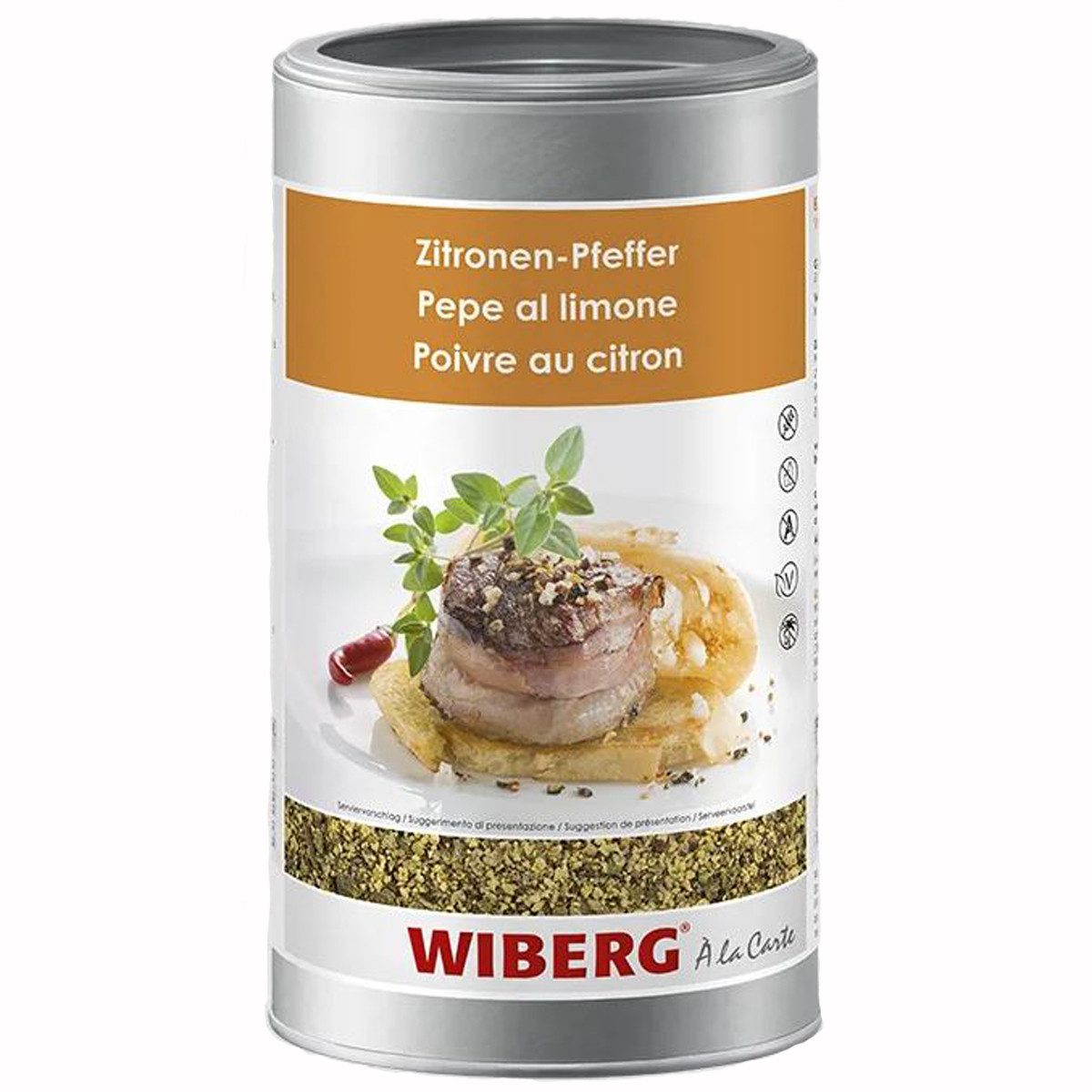 WIBERG Gewürz, Wiberg Zitronenpfeffer Würzmischung Gewürz Mix in der Dose 750g