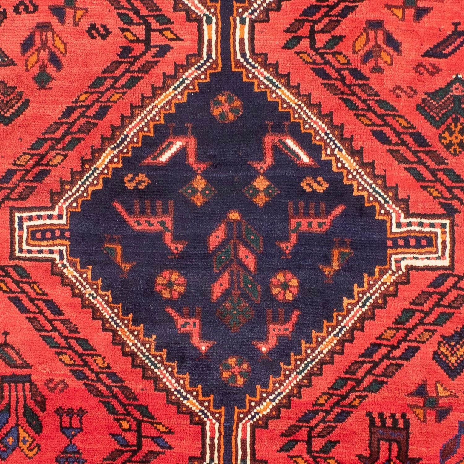210 chiaro Shiraz mit Rosso x mm, rechteckig, Medaillon 296 10 Zertifikat Höhe: cm, Wollteppich Unikat morgenland,