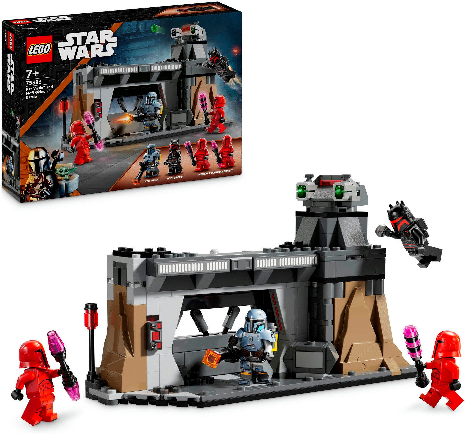 LEGO® Konstruktionsspielsteine Duell zwischen Paz Vizsla™ und Moff Gideon™ (75386), LEGO Star Wars™, (289 St), Made in Europe